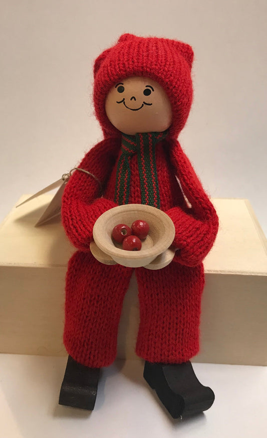 tomte sitting with bowl Ljungström Sweden