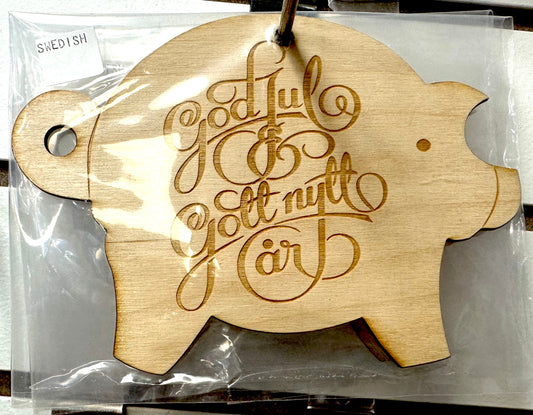 WoodPig God Jul SWE HappyCmasandGoodNewYear